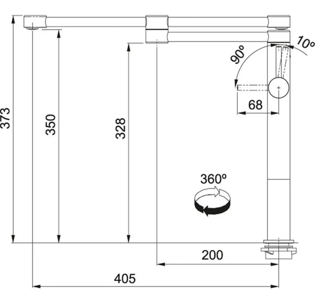 Grifo Cocina Extensible Llena Olla Franke Pescara Pot Filler