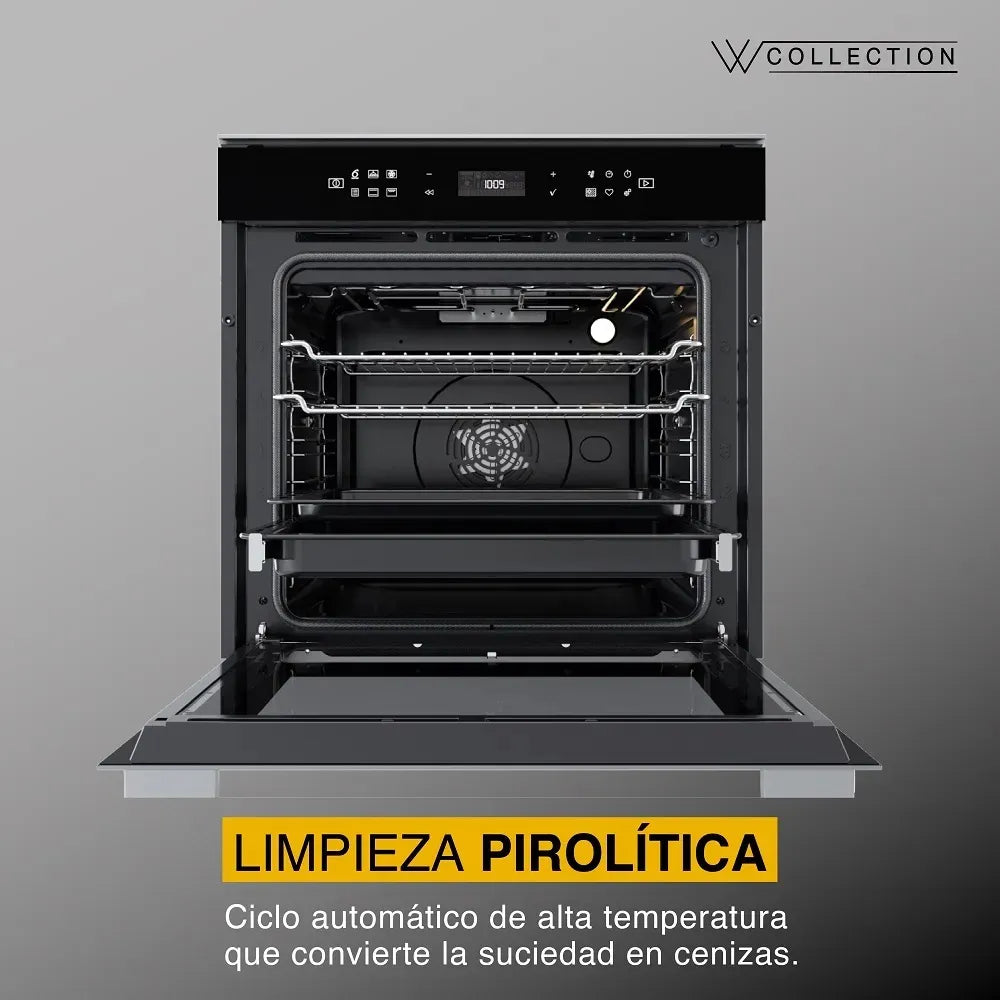 Horno Empotrable Eléctrico Whirlpool Woc73asdim 73l Color Plateado
