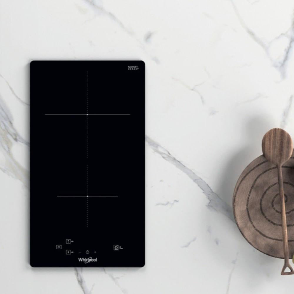 Anafe De Inducción Whirlpool 2 quemadores 30 Cm Negro WDJ28 WDJ28DIM