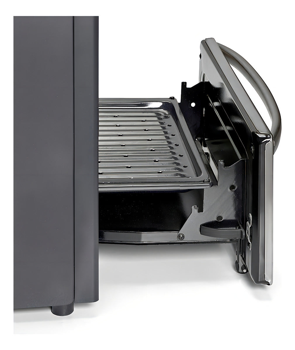 Cocina A Gas Longvie 21501gt 56cm Inox Grill Eléctrico Color Grafito