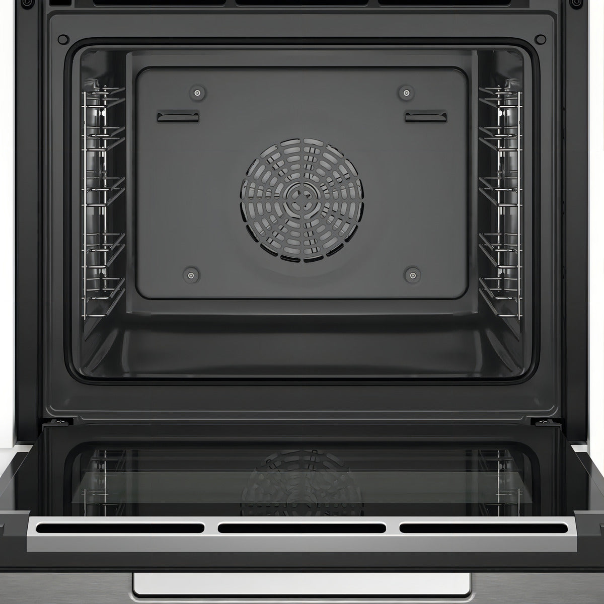 Horno De Empotrar Digital Bosch Hrg7361b1 Vapor Añadido 71lt Negro