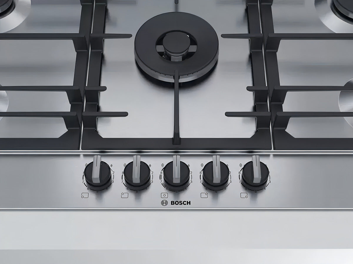 Anafe Bosch Serie 6 A Gas Acero 5 Hornallas Acero Pcr9a5b90