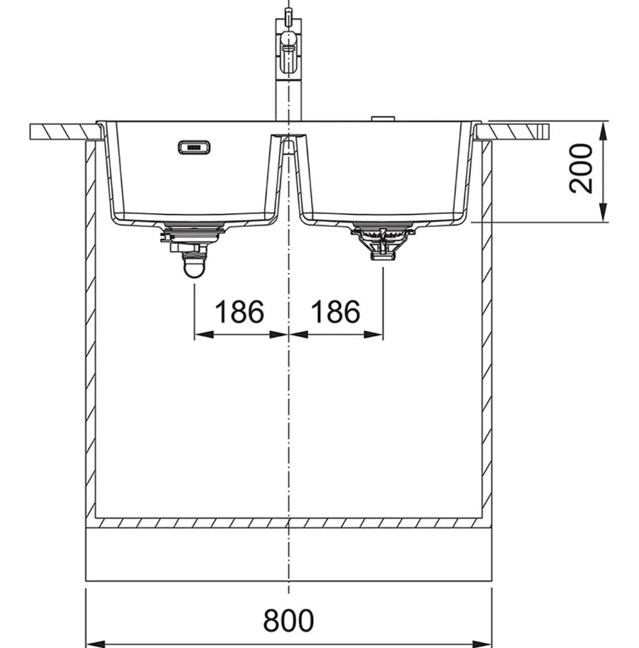 Pileta Cocina Bacha Doble Fragranite Franke Maris Mrg Negro Color Negro Mate