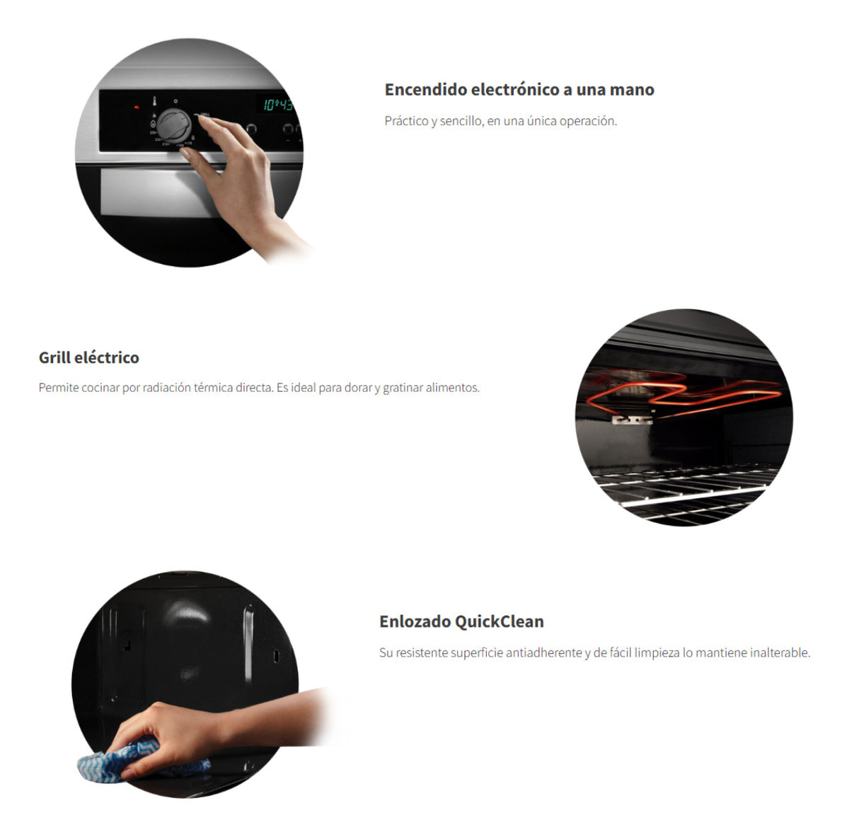 Horno A Gas Longvie H6900bt De Empotrar Blanco