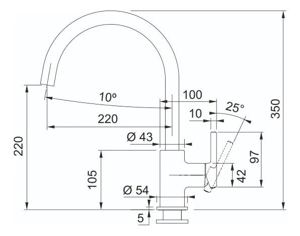 Grifo Cocina Franke Monocomando Lina Negro Black