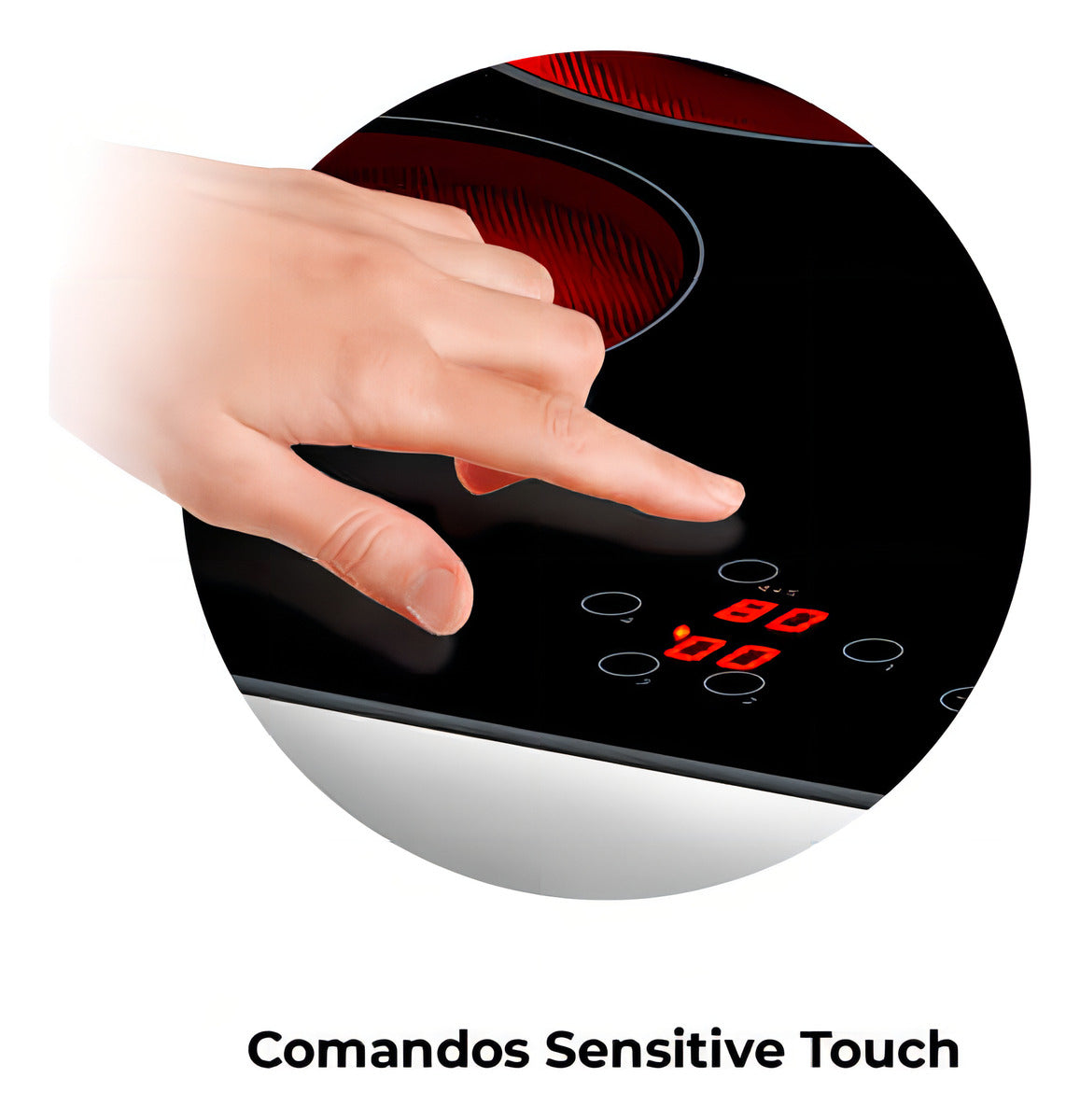 Anafe Vitrocerámico Longvie Avst360k Sensitive Touch Color Negro