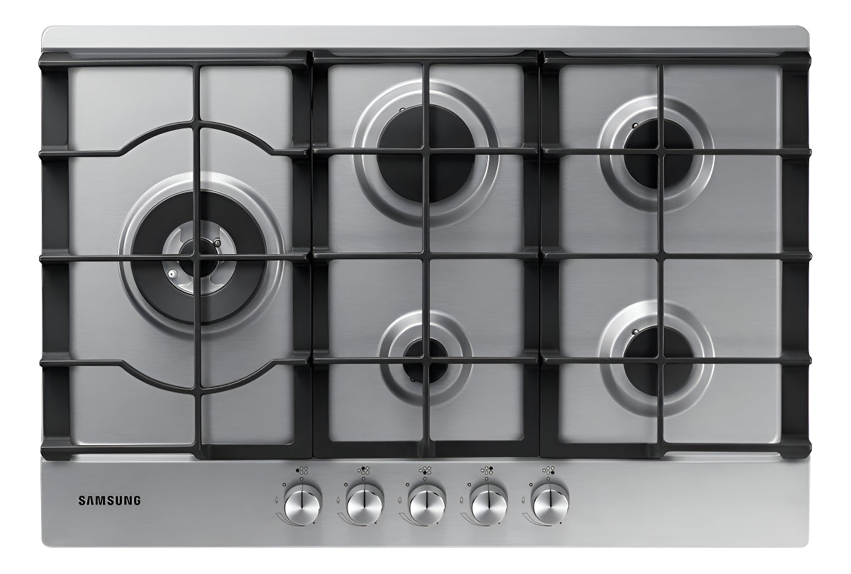 Anafe A Gas Samsung 5 Hornallas Gris Color Plateado Na75j3030as