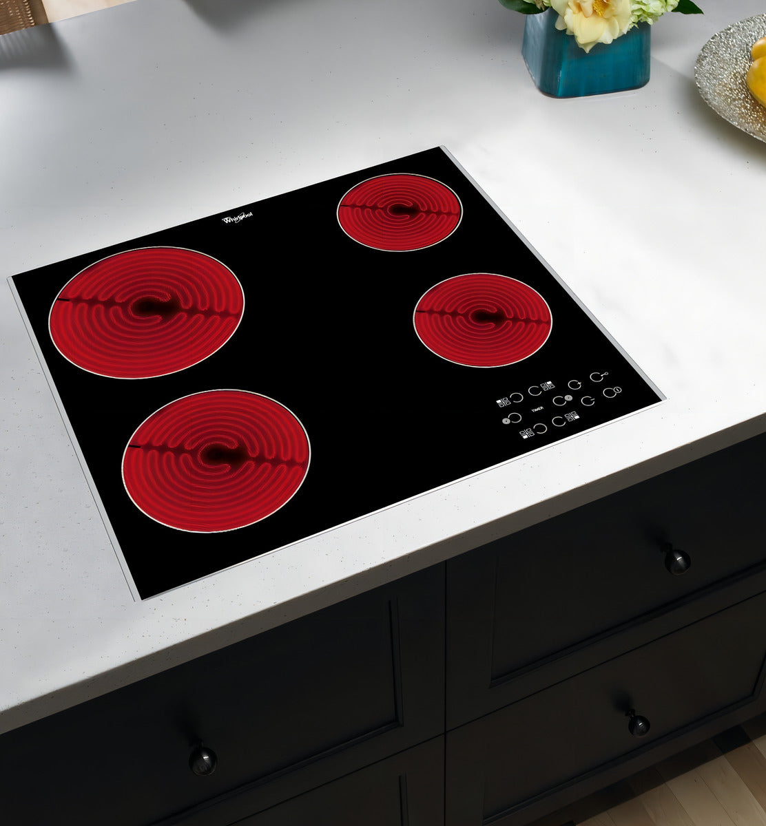 Anafe Eléctrico Whirlpool 4 quemadores AKT8090L Vitrocerámico WAKT8090LX