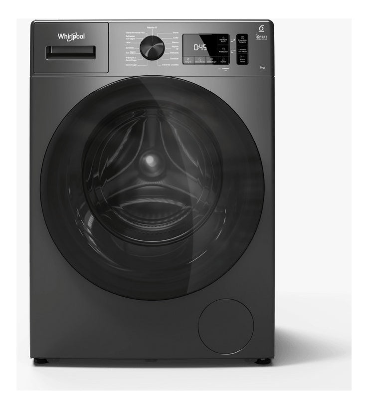 Lavarropas Whirlpool Wnq90as Frontal 9kg Inverter Titanium Color Gris oscuro WNQ90ASDNA