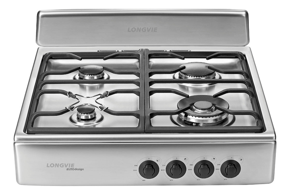 Anafe A Gas Longvie A16601x Encendido Una Mano Acero inoxidable