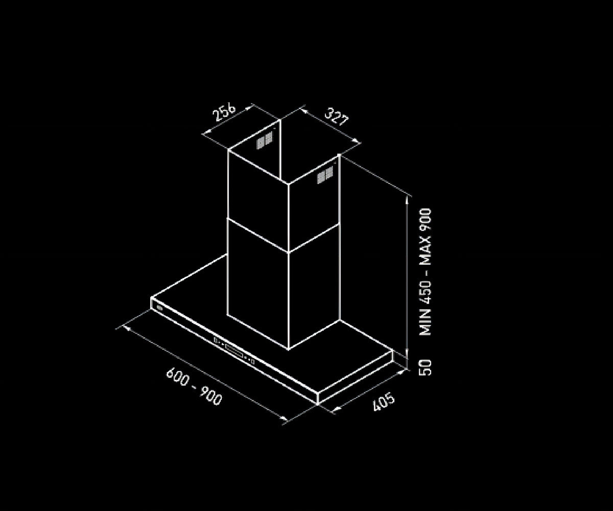 Extractor Purificador De Cocina Tst Yacuy De Pared 364-90