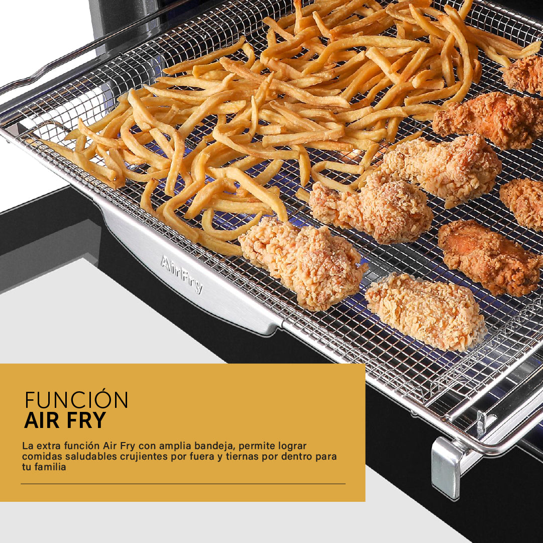 Horno Eléctrico Empotrable Pirolítico Con Air Fry 81 L 60 cm Color Negro TNC60MIBS