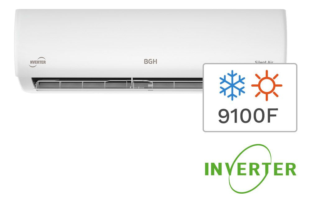 Aire Acondicionado Inverter Bgh Split Frío/calor 10600w 9100f BSI106WCAW