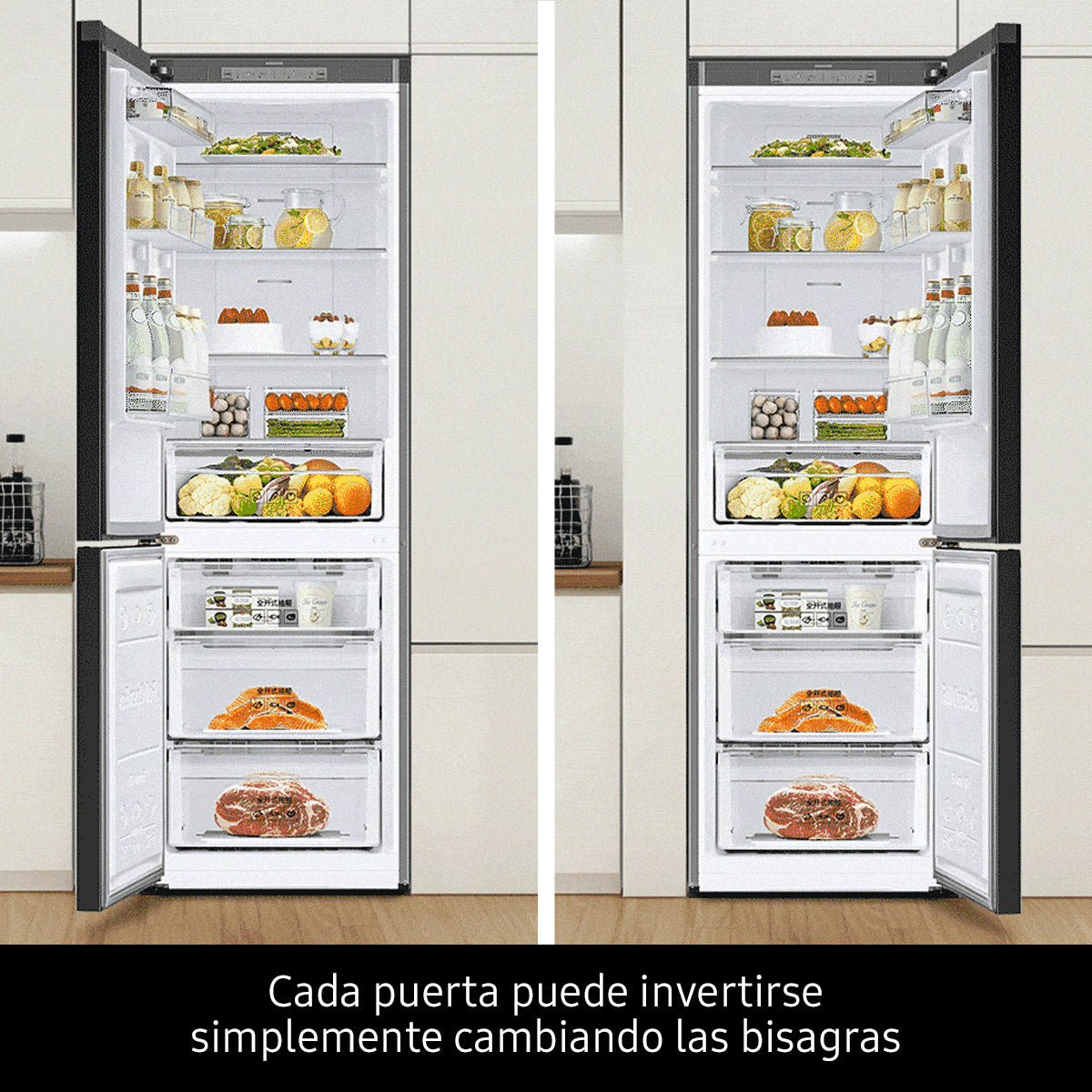 Heladera Samsung Bespoke Flex Freezer Inverter White Navy Color Clean White/glam Navy SARB33A3070WN