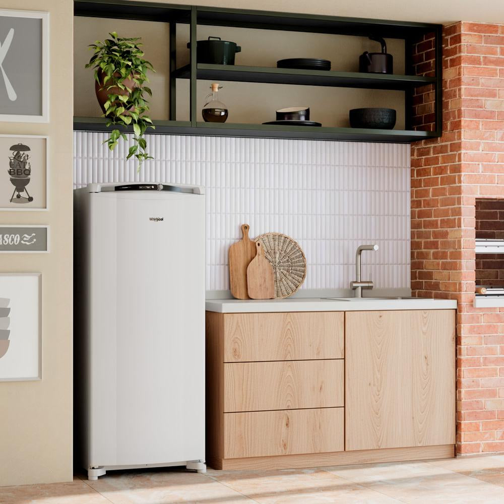 Freezer Vertical Whirlpool Blanco 231 Lts Blanco