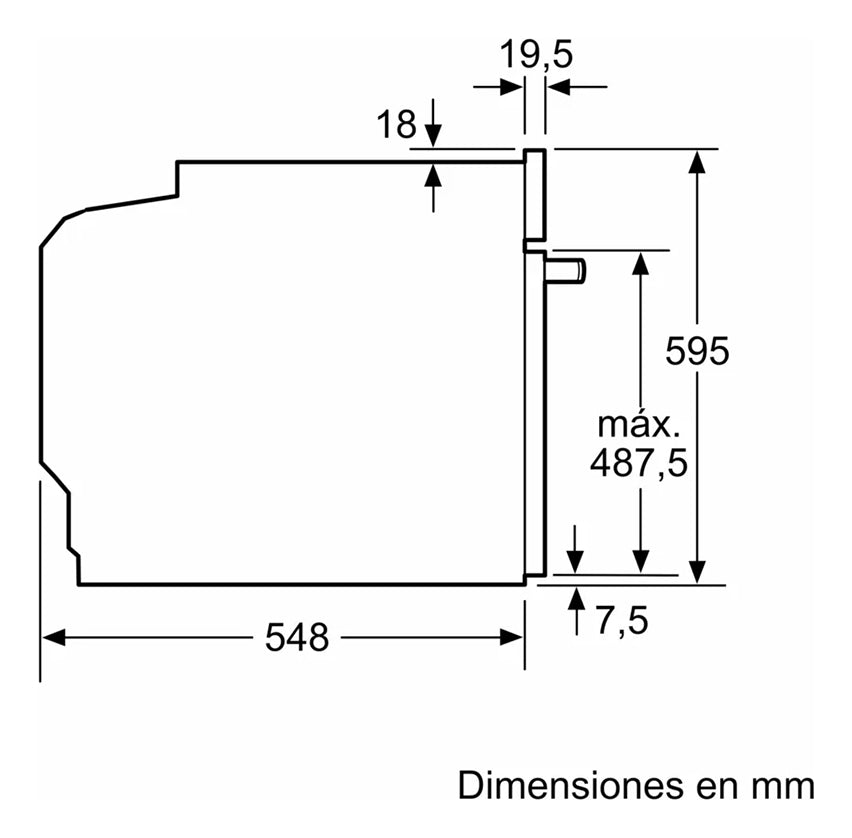 Horno Eléctrico Multifuncion Bosch Hbg7241b1 71 L Serie 8