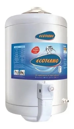 Termotanque A Gas Natural Ecotermo Le 51 Ci Gn Carga Inferior Línea Europea 51l Color Blanco