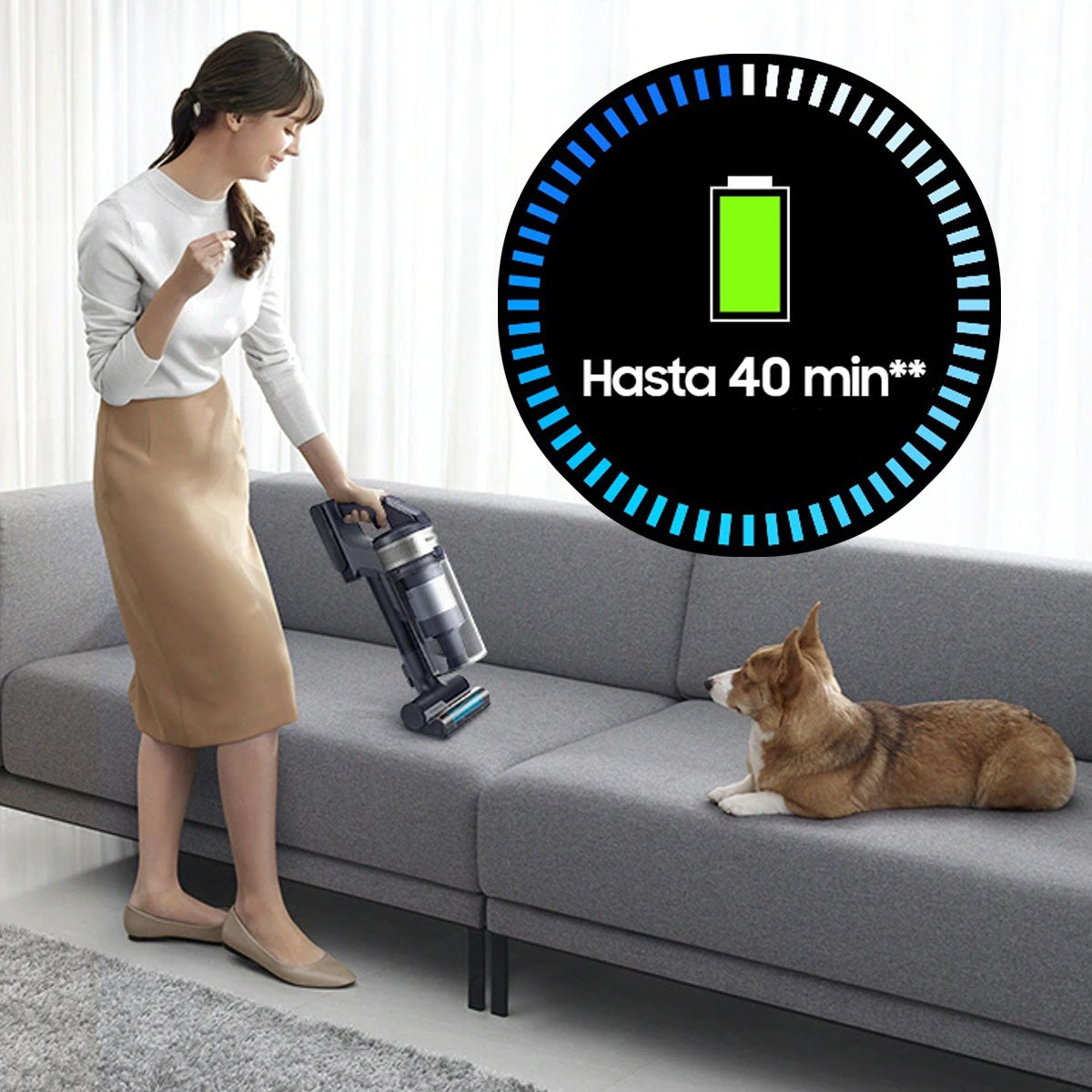 Aspiradora inalambrica Samsung Jet 60 cyclone inverter SAVS15A6032R7