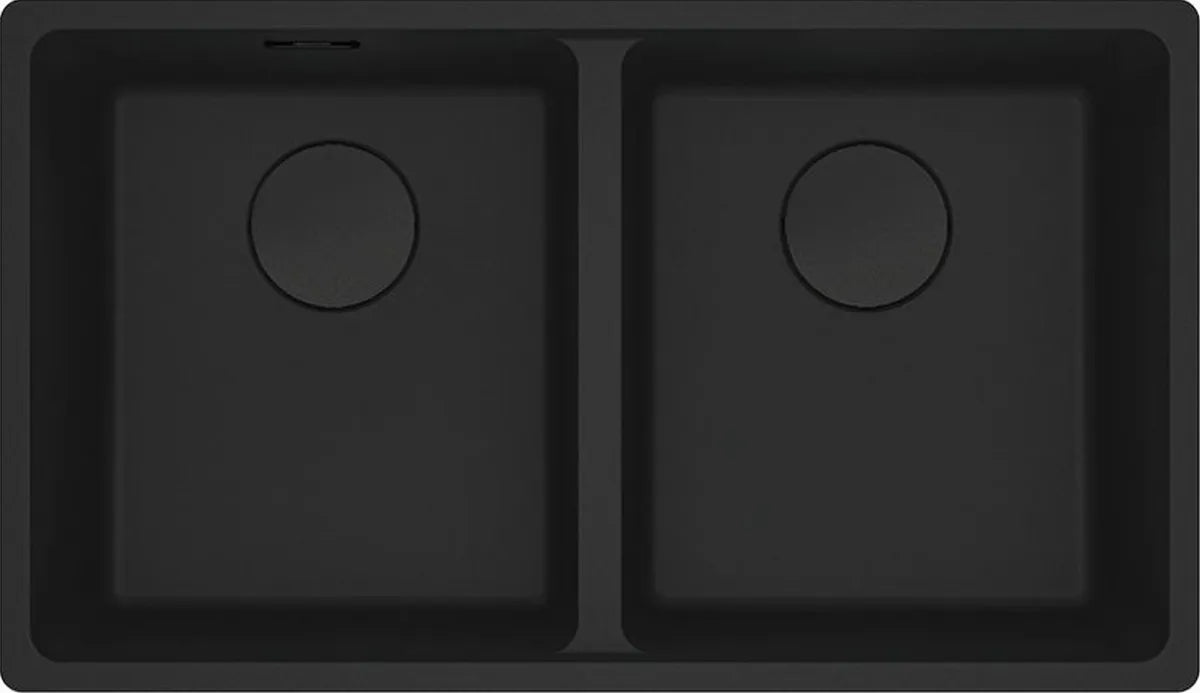 Pileta Cocina Bacha Doble Fragranite Franke Maris Mrg Negro Color Negro Mate