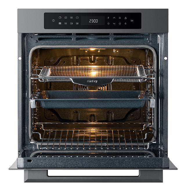 Horno Eléctrico Empotrable Pirolítico Con Air Fry 81 L 60 cm Color Negro TNC60MIBS