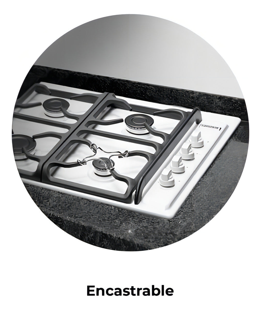 Anafe A Gas Longvie A6600bf Blanco Encendido Una Mano