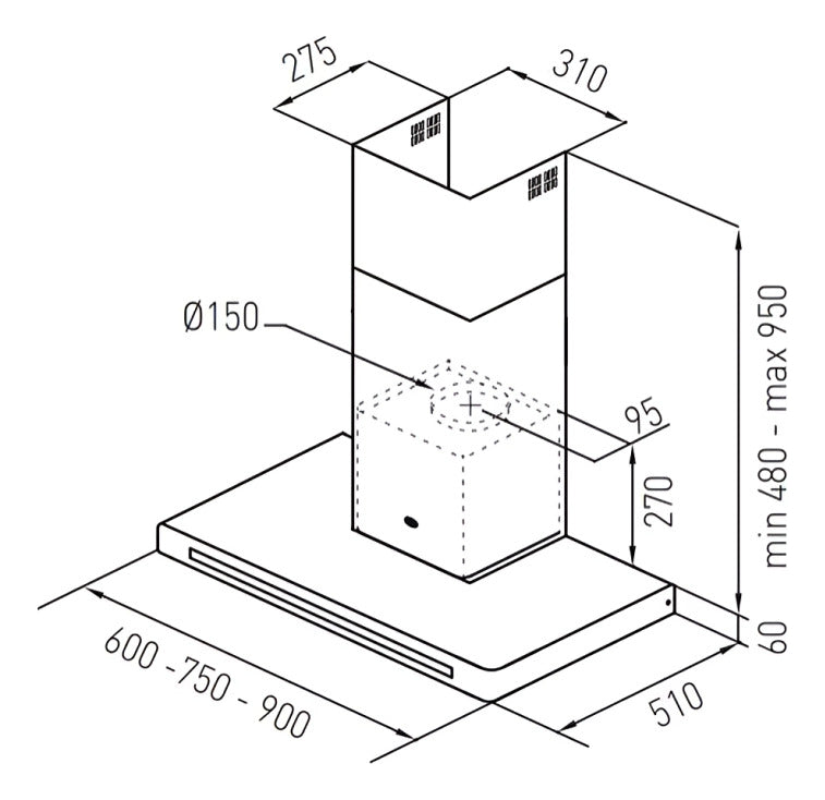 Campana De Pared Tst Atuel S/motor P/caño 6 " 297-60