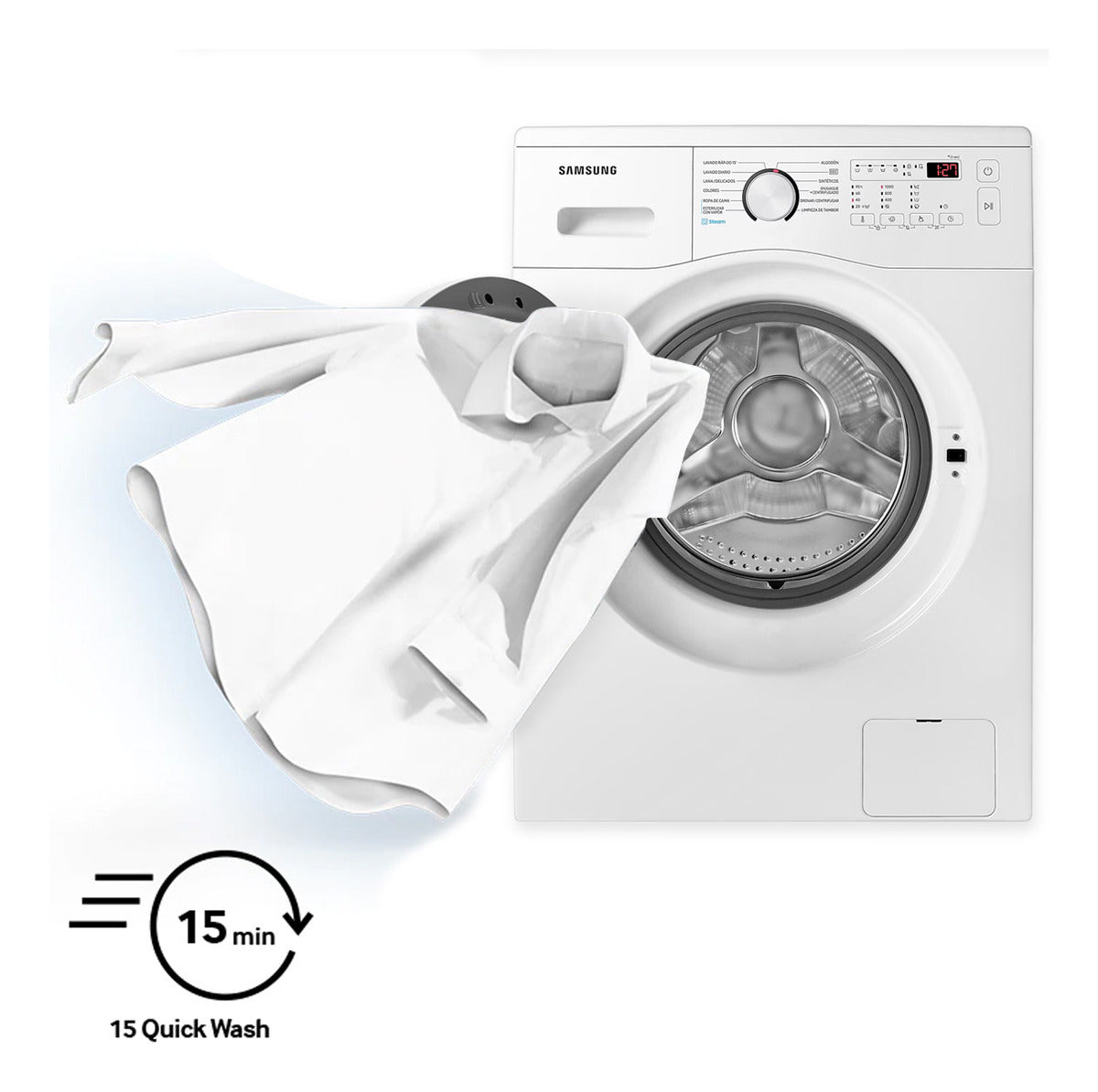 Lavarropas Samsung Automático Carga Frontal 6.5 Kg Inverter Blanco WW65A4000EEU SAWW65A4000EE