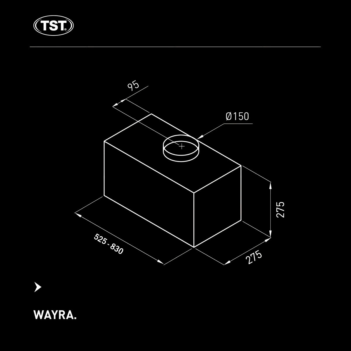 Campana Wayra TST 83cm Acero Inoxidable 212-83