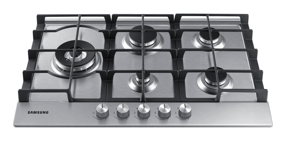 Anafe A Gas Samsung 5 Hornallas Gris Color Plateado Na75j3030as