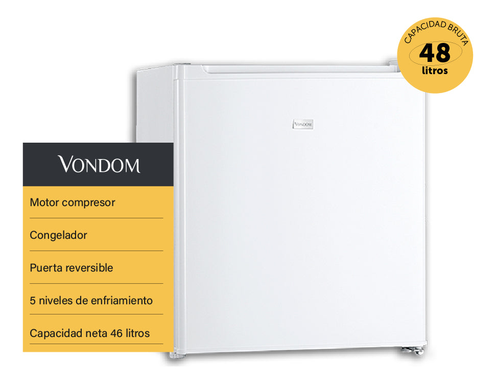 Frigobar Vondom 48 L Blanco RFG148B Motor Compresor RFG148B