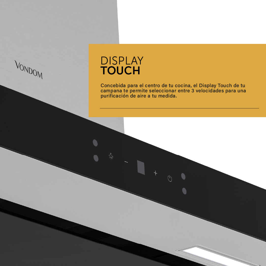 Campana De Cocina Para Isla Vondom Acero Inoxidable 90 Cm VC90AMIS