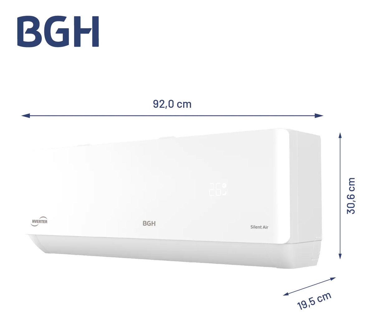 Aire Acondicionado Split Inverter BGH Frío/Calor 5400W 4600F con WiFi Confort inteligente