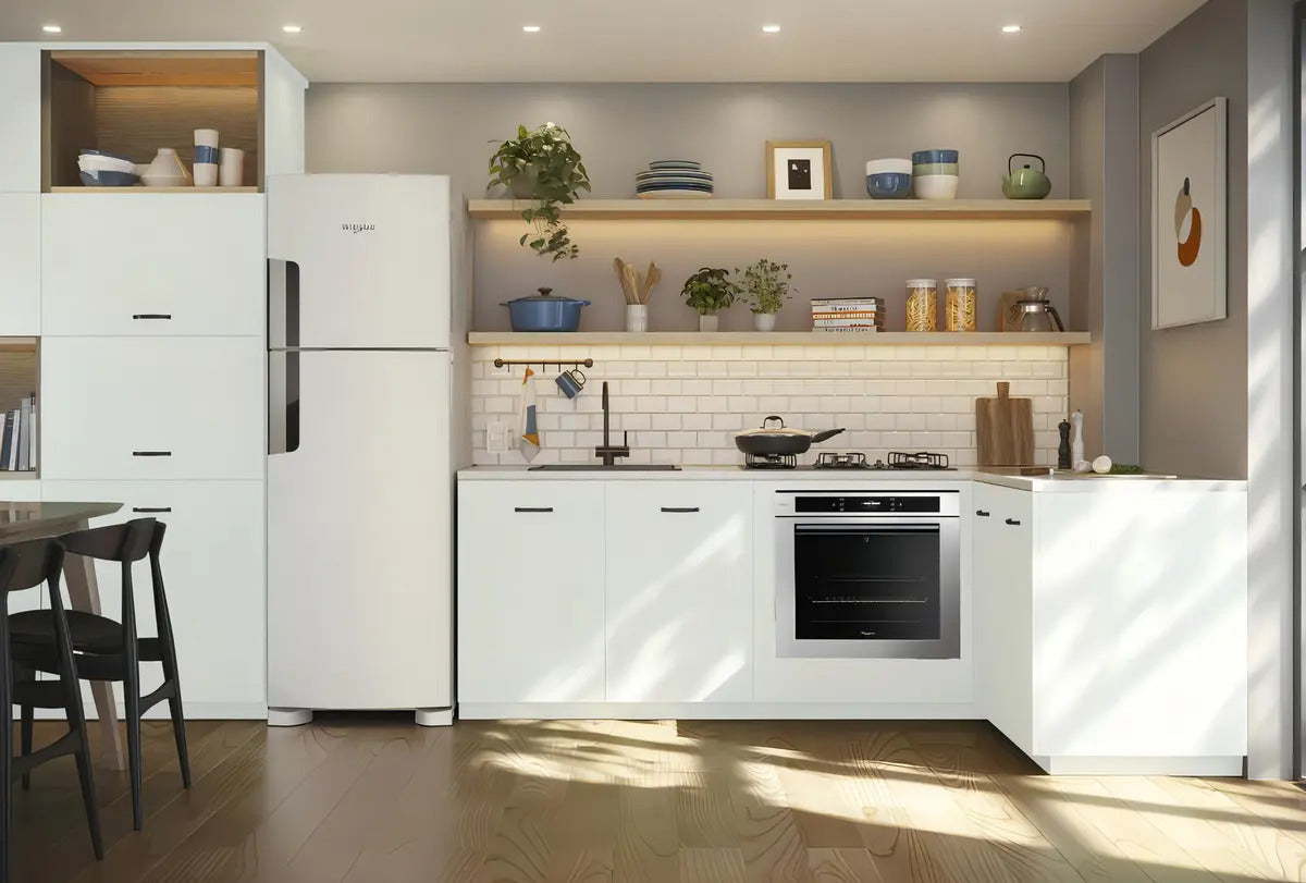 Heladera Whirlpool No Frost WRM42HB Blanca 386 Lt Color Blanca