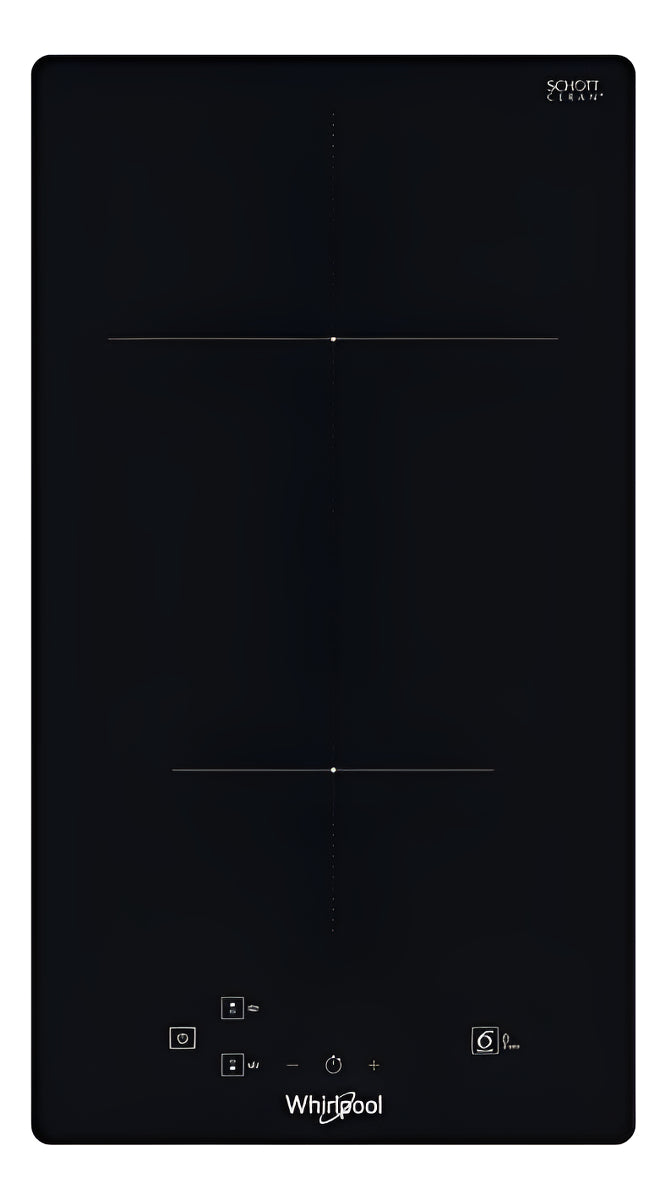 Anafe De Inducción Whirlpool 2 quemadores 30 Cm Negro WDJ28 WDJ28DIM