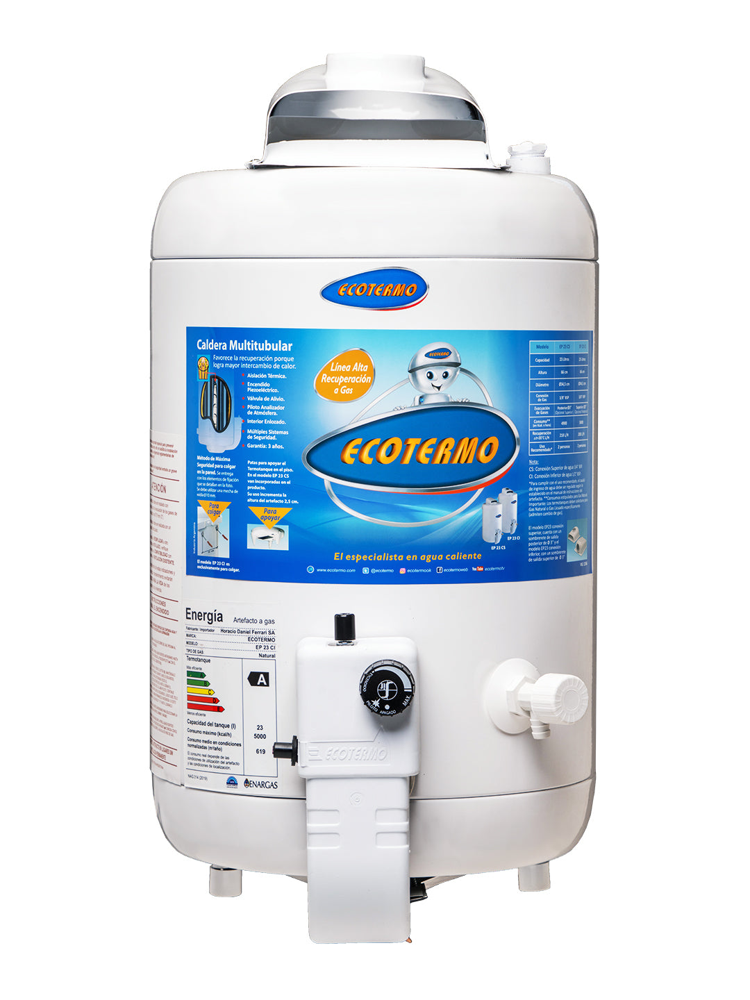 Termotanque a Gas Ecotermo EP 23 C/INF 23 Litros TECO2NI023