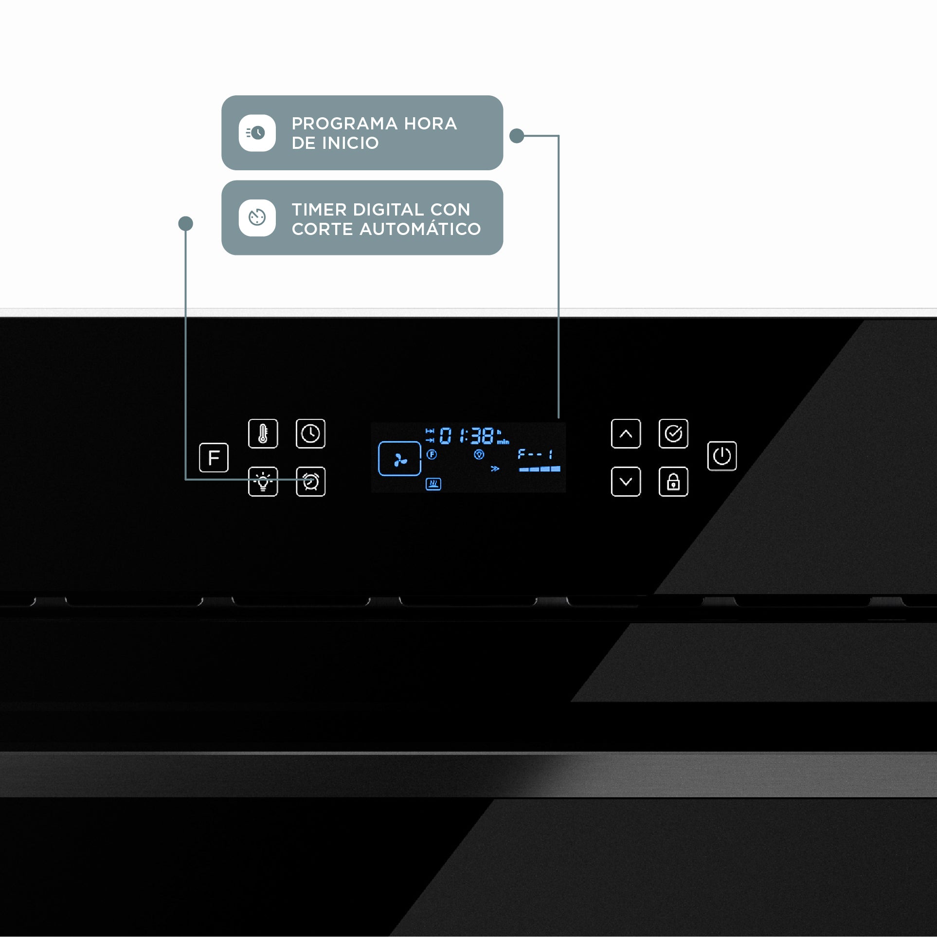 Horno Empotrable Eléctrico Tst E-luxe Black 90 Cm 112l Negro 42-90