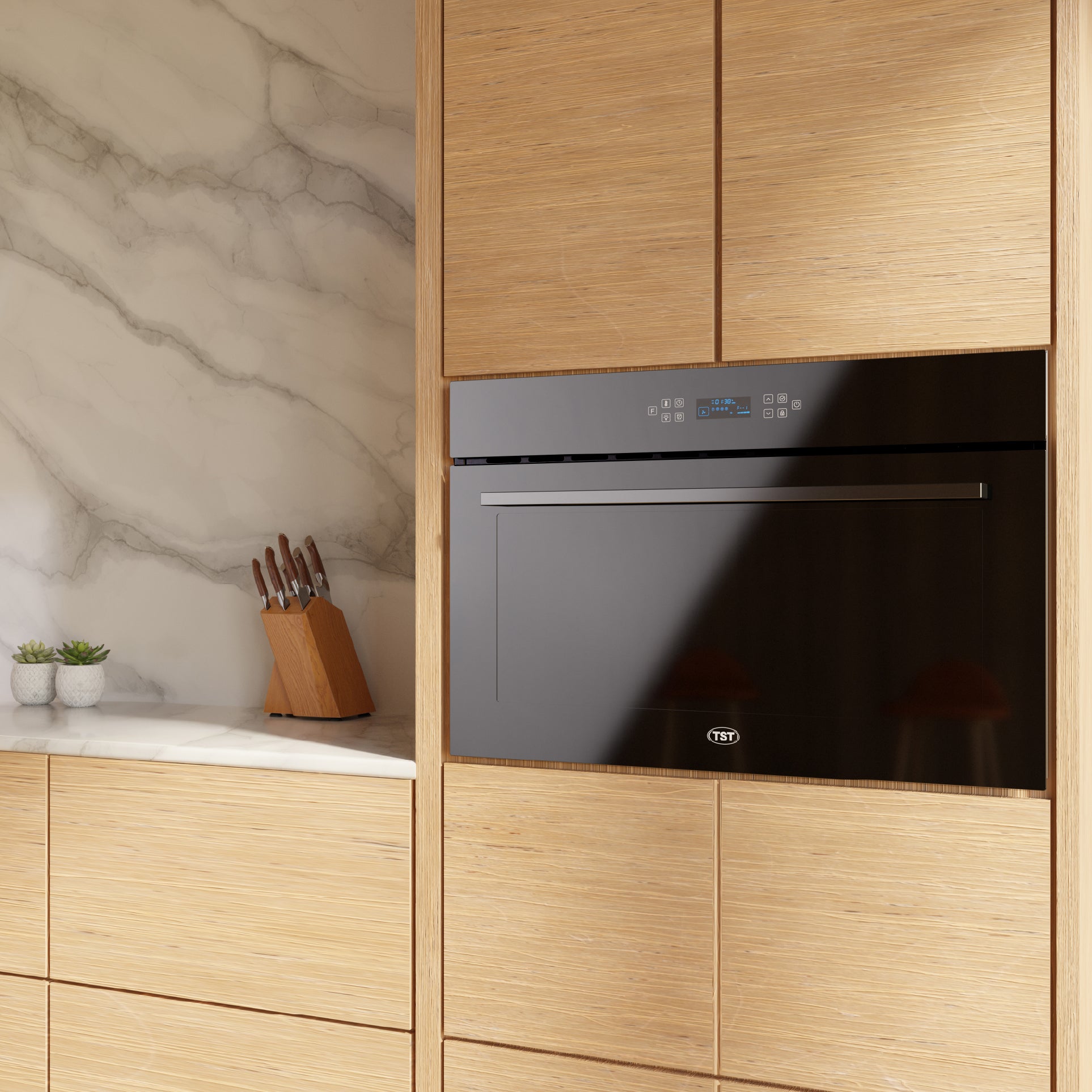Horno Empotrable Eléctrico Tst E-luxe Black 90 Cm 112l Negro 42-90